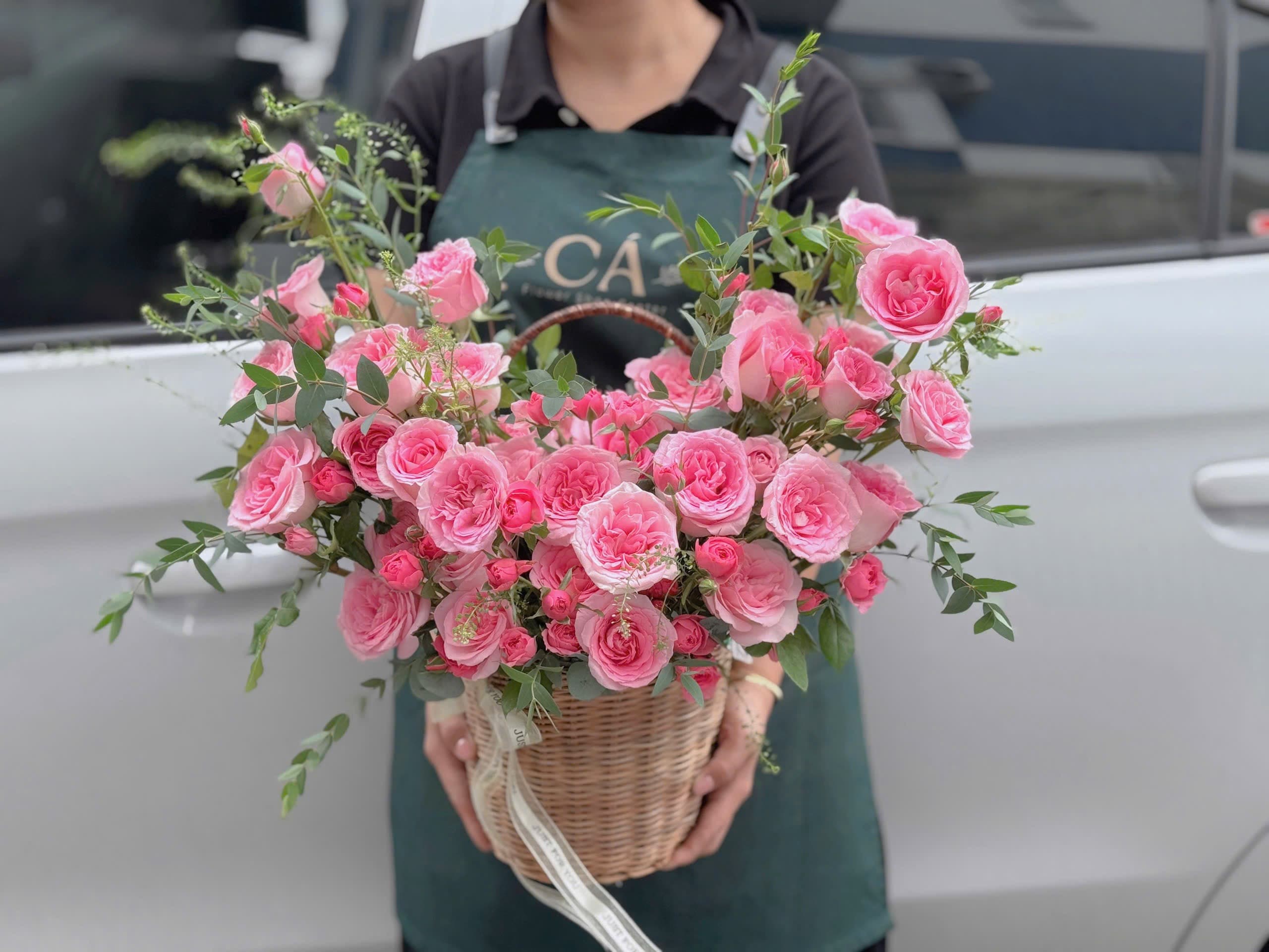 giỏ hoa size nhỏ 